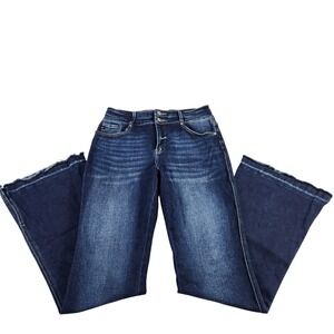 KanCan Dark Blue High-Rise Wide Leg Jeans
